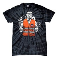 Trump Garbage Truck Vest Tie-Dye T-Shirt