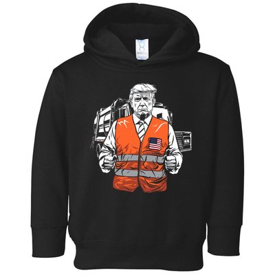 Trump Garbage Truck Vest Toddler Hoodie