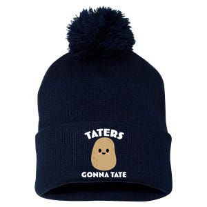 Taters Gonna Tate Funny Pom Pom 12in Knit Beanie