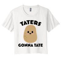 Taters Gonna Tate Funny Women's Crop Top Tee