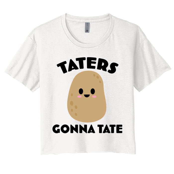 Taters Gonna Tate Funny Women's Crop Top Tee
