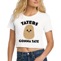 Taters Gonna Tate Funny Women's Crop Top Tee