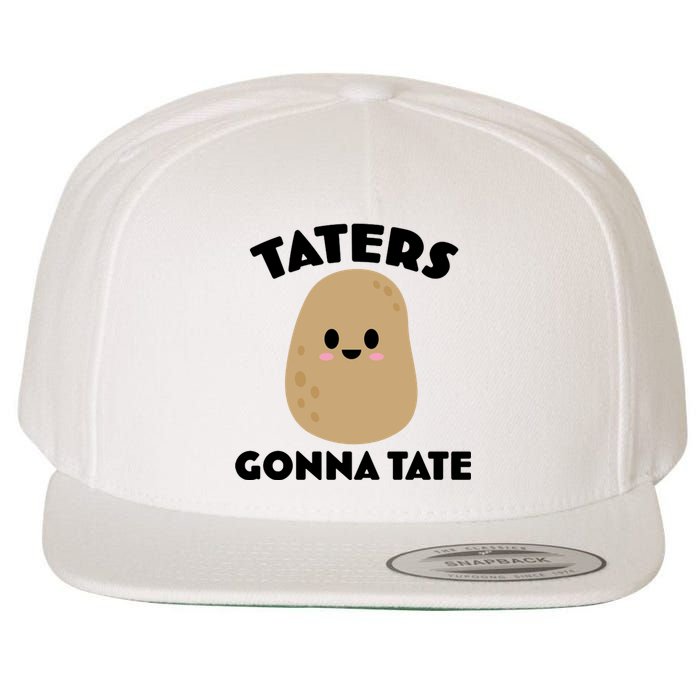 Taters Gonna Tate Funny Wool Snapback Cap