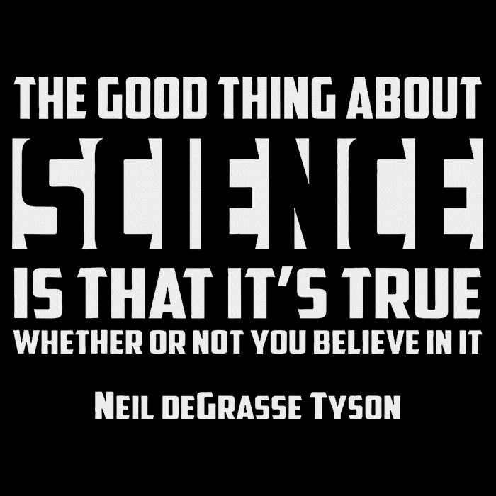 The Good Thing About Science Is That Its True Gif 7-Panel Snapback Hat