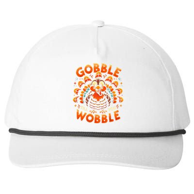 Thanksgiving  Gobble Till You Wobble  Snapback Five-Panel Rope Hat