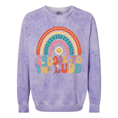 Teacher Groovy Colorblast Crewneck Sweatshirt