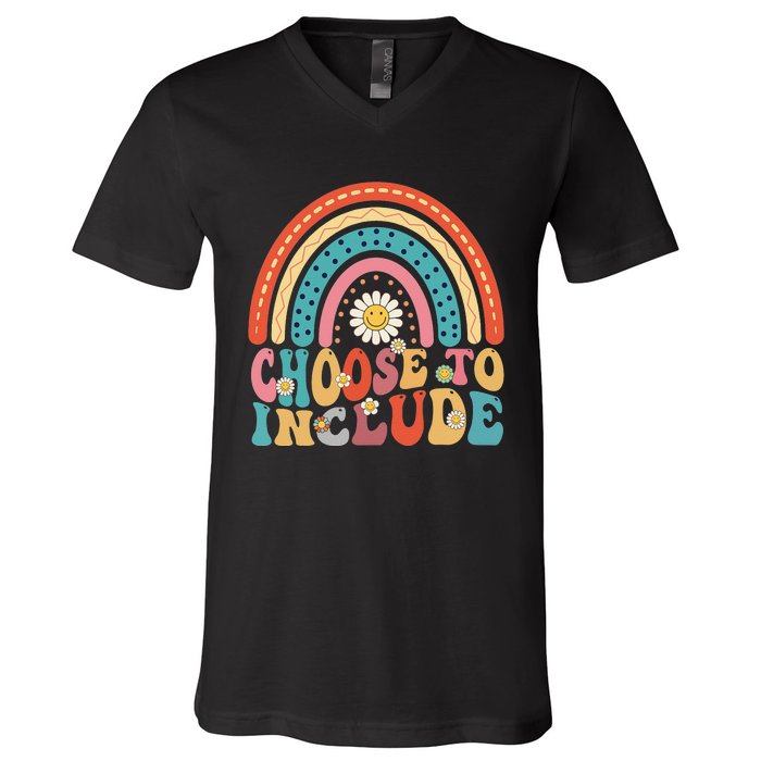 Teacher Groovy V-Neck T-Shirt