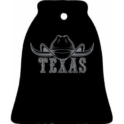 Texan Gifts Texas Texas Graphic S For Women Men TX Ceramic Bell Ornament