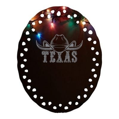 Texan Gifts Texas Texas Graphic S For Women Men TX Ceramic Oval Ornament