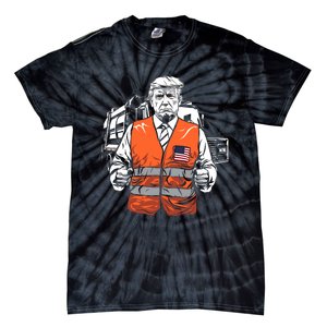 Trump Garbage Truck Vest Tie-Dye T-Shirt