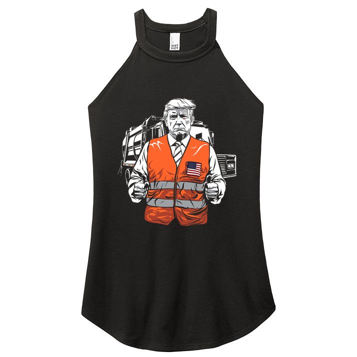 Trump Garbage Truck Vest Women's Perfect Tri Rocker Tank