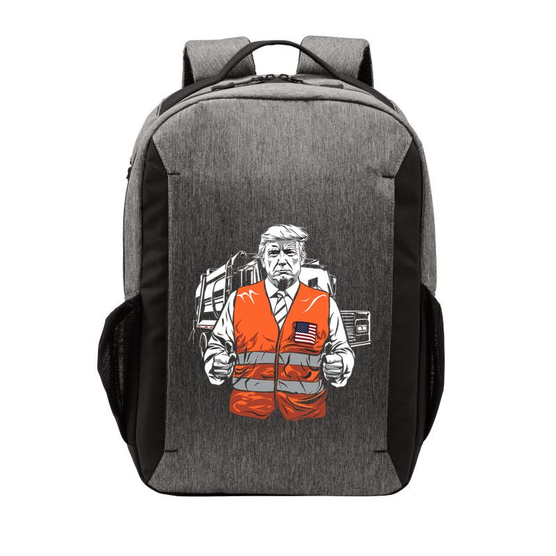Trump Garbage Truck Vest Vector Backpack