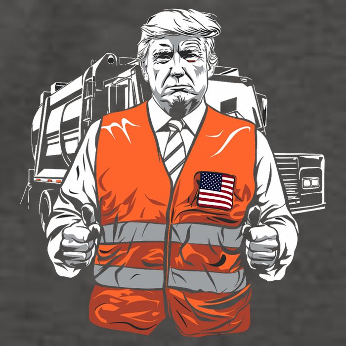Trump Garbage Truck Vest Vector Backpack