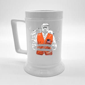 Trump Garbage Truck Vest Beer Stein