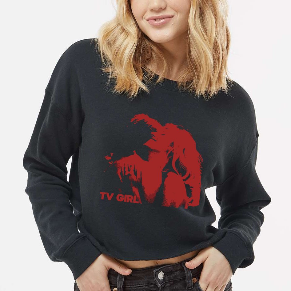 TV Girl Cropped Pullover Crew