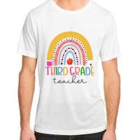 Third Grade Teacher Back To School Boho Rainbow Leopard Adult ChromaSoft Performance T-Shirt