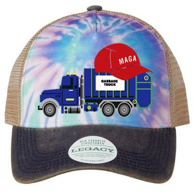 Trump Garbage Truck Garbage For Trump Legacy Tie Dye Trucker Hat