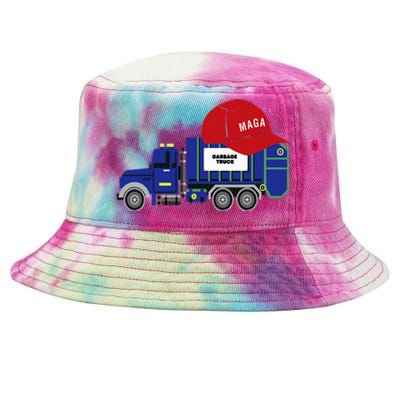 Trump Garbage Truck Garbage For Trump Tie-Dyed Bucket Hat