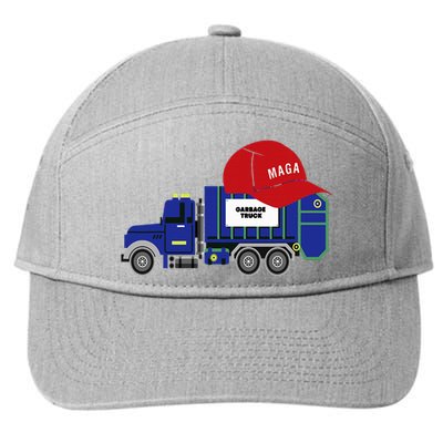 Trump Garbage Truck Garbage For Trump 7-Panel Snapback Hat