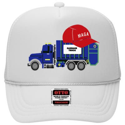 Trump Garbage Truck Garbage For Trump High Crown Mesh Back Trucker Hat