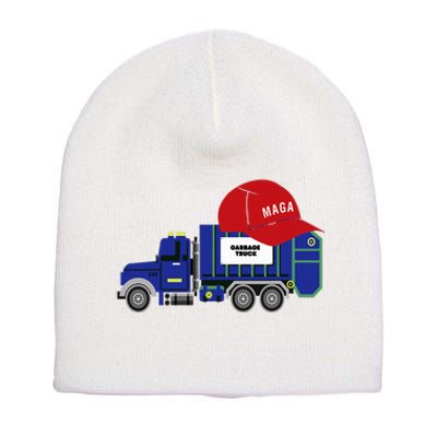 Trump Garbage Truck Garbage For Trump Short Acrylic Beanie