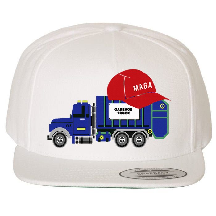 Trump Garbage Truck Garbage For Trump Wool Snapback Cap