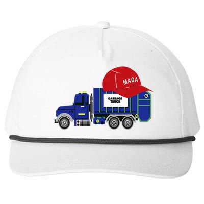 Trump Garbage Truck Garbage For Trump Snapback Five-Panel Rope Hat