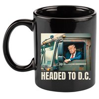 Trump Garbage Truck Headed To D C Trash Truck Funny Maga 11oz C Handle Ceramic Mug