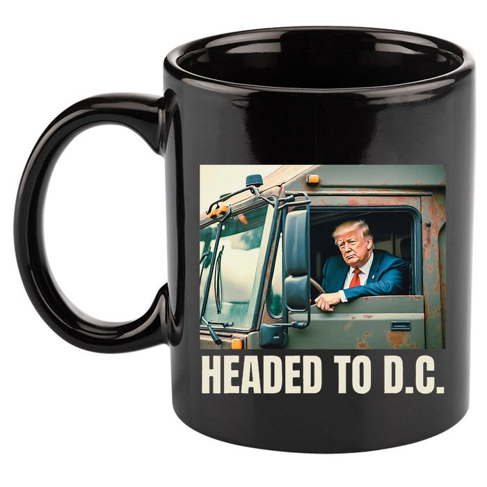 Trump Garbage Truck Headed To D C Trash Truck Funny Maga 11oz C Handle Ceramic Mug