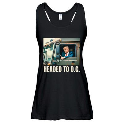 Trump Garbage Truck Headed To D C Trash Truck Funny Maga Ladies Essential Flowy Tank