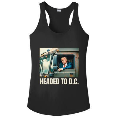 Trump Garbage Truck Headed To D C Trash Truck Funny Maga Ladies PosiCharge Competitor Racerback Tank