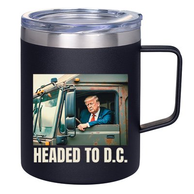 Trump Garbage Truck Headed To D C Trash Truck Funny Maga 12oz Stainless Steel Coffee Mug