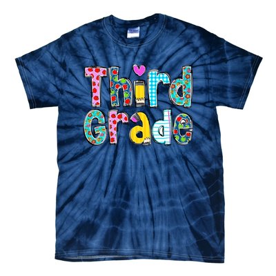 Third Grade Teacher Back To School 3rd Teacher Life Tie-Dye T-Shirt