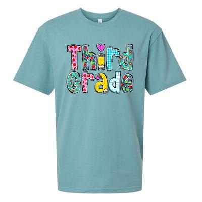 Third Grade Teacher Back To School 3rd Teacher Life Sueded Cloud Jersey T-Shirt