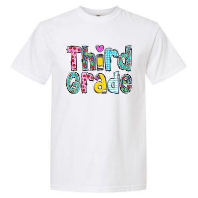 Third Grade Teacher Back To School 3rd Teacher Life Garment-Dyed Heavyweight T-Shirt