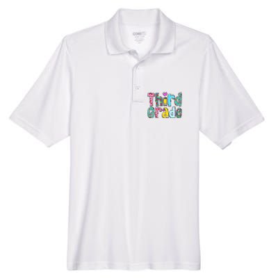 Third Grade Teacher Back To School 3rd Teacher Life Men's Origin Performance Pique Polo