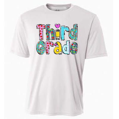 Third Grade Teacher Back To School 3rd Teacher Life Cooling Performance Crew T-Shirt