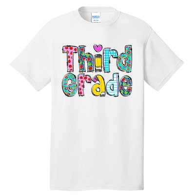 Third Grade Teacher Back To School 3rd Teacher Life Tall T-Shirt