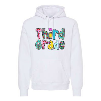 Third Grade Teacher Back To School 3rd Teacher Life Premium Hoodie