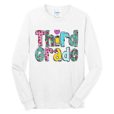 Third Grade Teacher Back To School 3rd Teacher Life Tall Long Sleeve T-Shirt