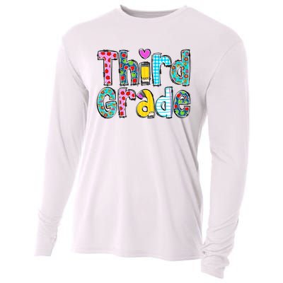 Third Grade Teacher Back To School 3rd Teacher Life Cooling Performance Long Sleeve Crew