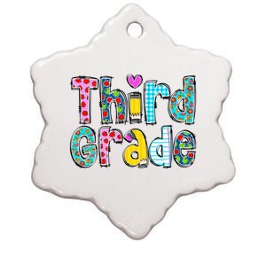 Third Grade Teacher Back To School 3rd Teacher Life Ceramic Star Ornament