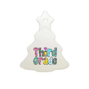 Third Grade Teacher Back To School 3rd Teacher Life Ceramic Tree Ornament