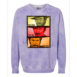 The Good, The Bad, & The Ugly Blondie, Tuco And Angle Eyes Colorblast Crewneck Sweatshirt