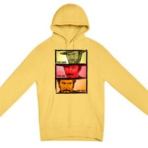 The Good, The Bad, & The Ugly Blondie, Tuco And Angle Eyes Premium Pullover Hoodie