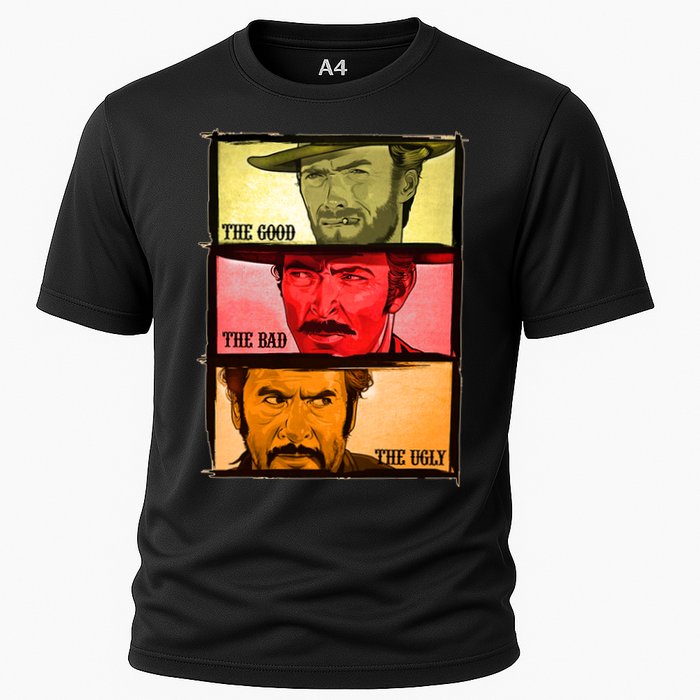 The Good, The Bad, & The Ugly Blondie, Tuco And Angle Eyes Cooling Performance Crew T-Shirt