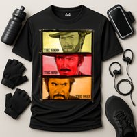 The Good, The Bad, & The Ugly Blondie, Tuco And Angle Eyes Cooling Performance Crew T-Shirt