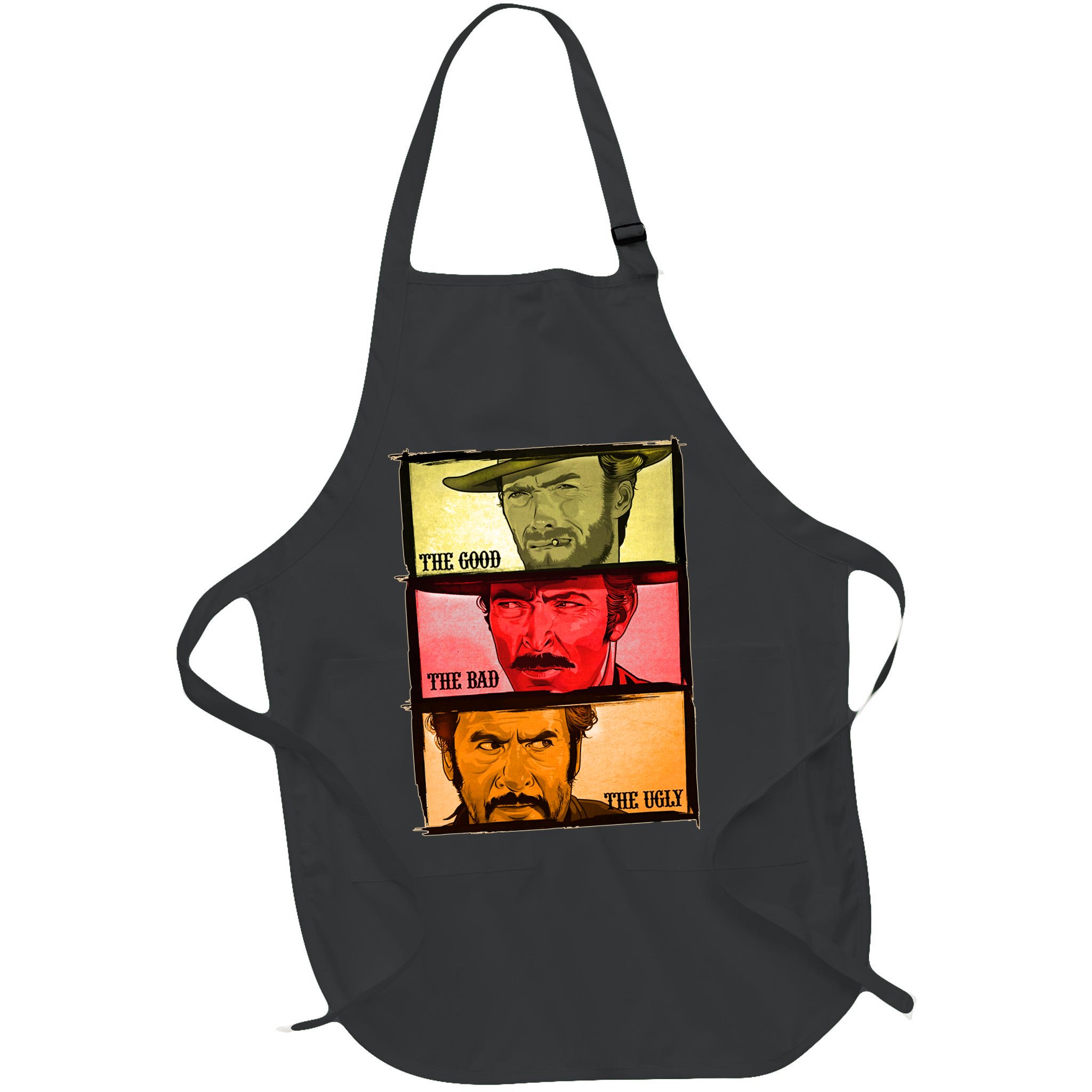 The Good, The Bad, & The Ugly Blondie, Tuco And Angle Eyes Apron