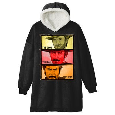 The Good, The Bad, & The Ugly Blondie, Tuco And Angle Eyes Hooded Wearable Blanket