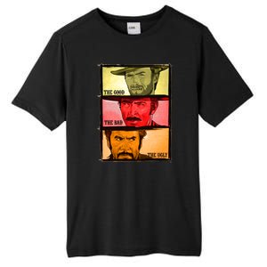 The Good, The Bad, & The Ugly Blondie, Tuco And Angle Eyes Tall Fusion ChromaSoft Performance T-Shirt